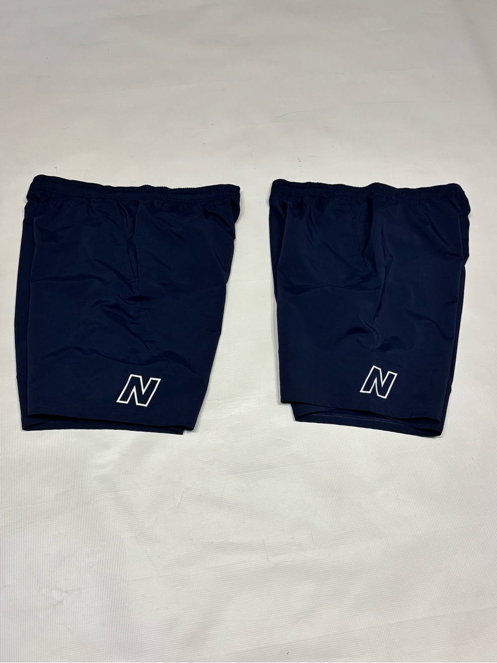 New Balance Navy Athletic Shorts with Contrast Logo